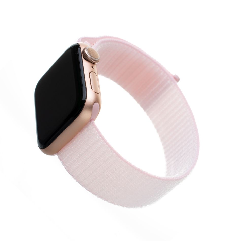Nylonový řemínek FIXED Nylon Strap pro Apple Watch 44mm/ Watch 42mm, růžový