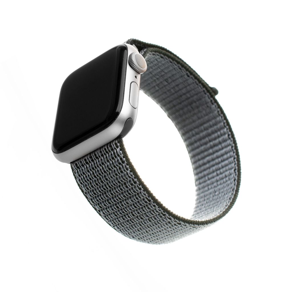 Levně Nylonový řemínek Fixed Nylon Strap pro Apple Watch 42/44/45/49mm, olivový