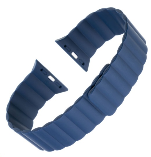 Silikonový řemínek FIXED Magnetic Strap s magnetickým zapínáním pro Apple Watch 38 mm/40 mm, modrý