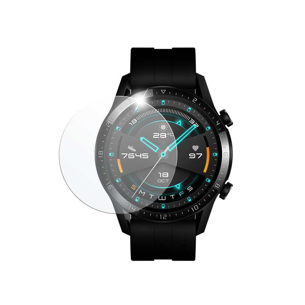 Levně tvrzené sklo pro mobilní telefon Ochranné tvrzené sklo Fixed pro smartwatch Huawei Watch Gt 2 (46 mm), 2 ks v balení, čiré