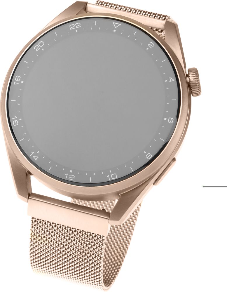 Levně Síťovaný nerezový řemínek Fixed Mesh Strap s šířkou 22mm pro smartwatch, růžové zlatý