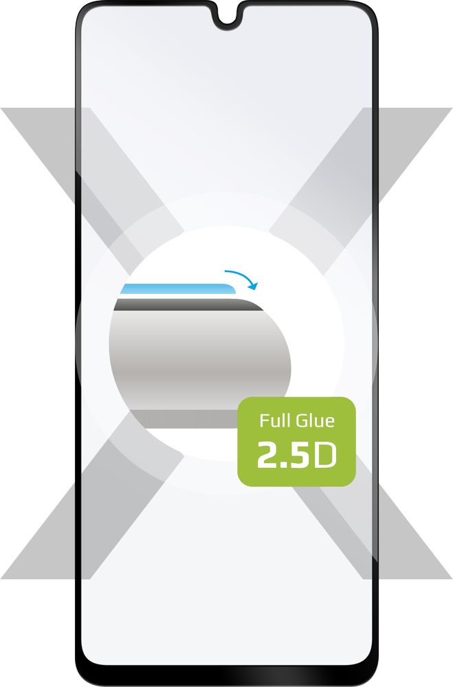 Ochranné tvrzené sklo FIXED Full-Cover pro Vivo V21 5G, lepení přes celý displej, černé