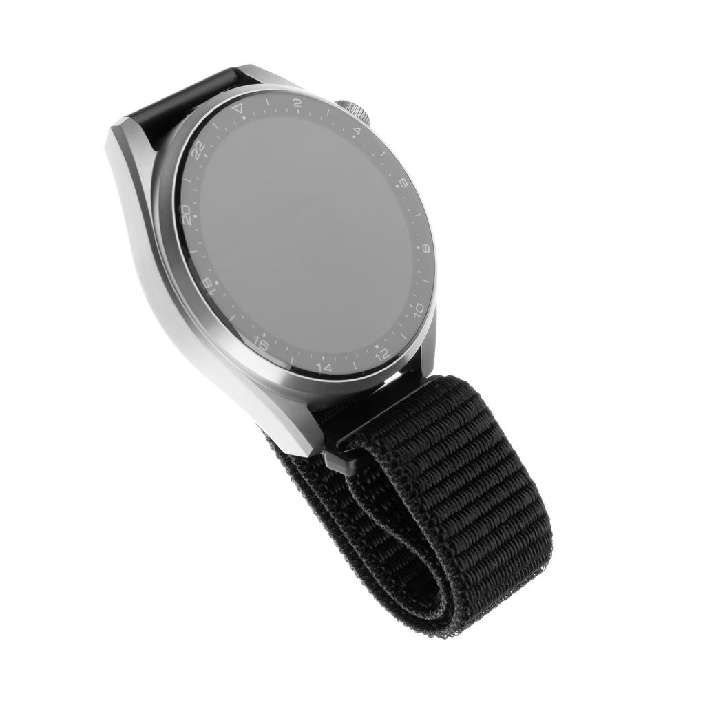 Levně Nylonový řemínek Fixed Nylon Strap s Quick Release 20mm pro smartwatch, černý