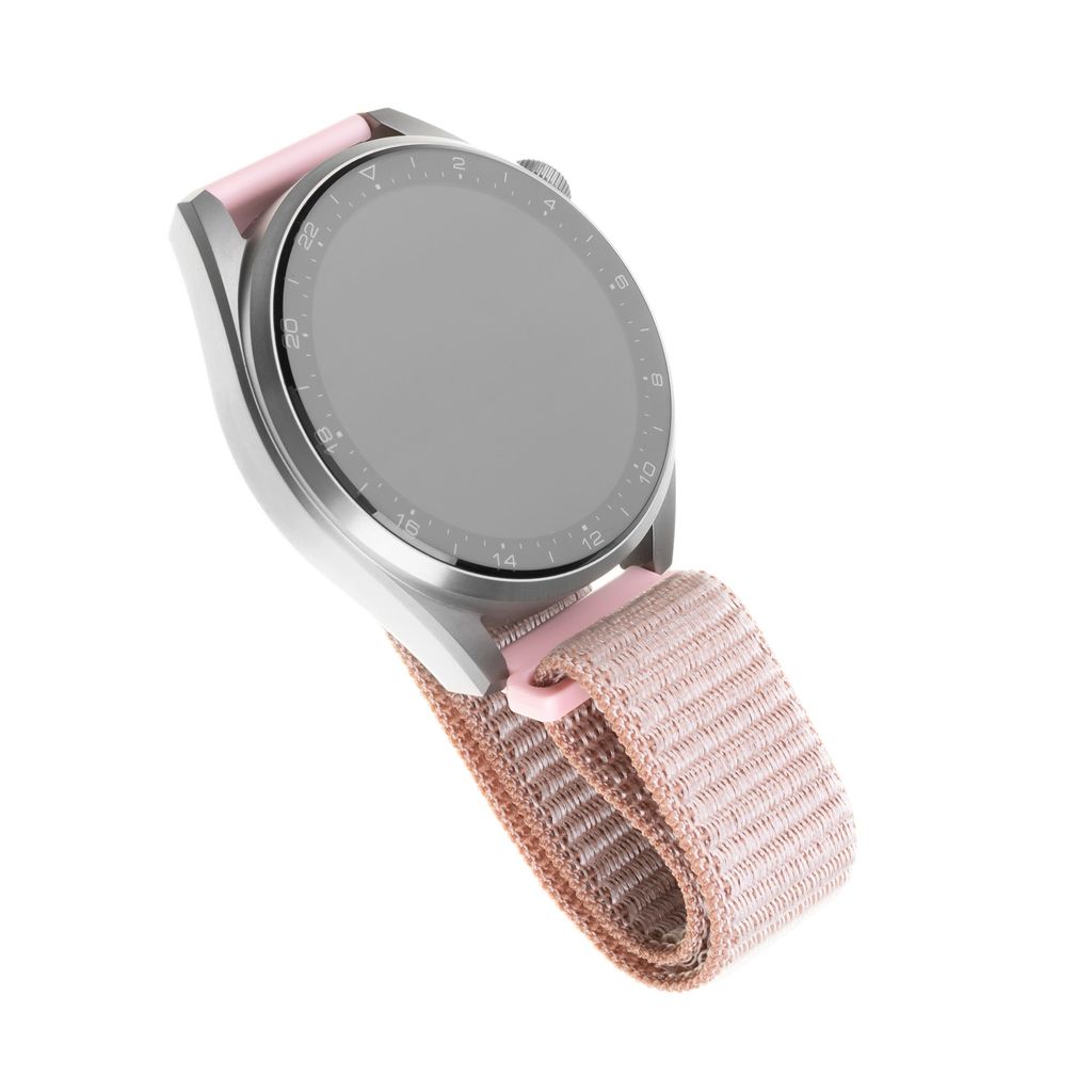Levně Nylonový řemínek Fixed Nylon Strap s Quick Release 20mm pro smartwatch, růžově zlatý