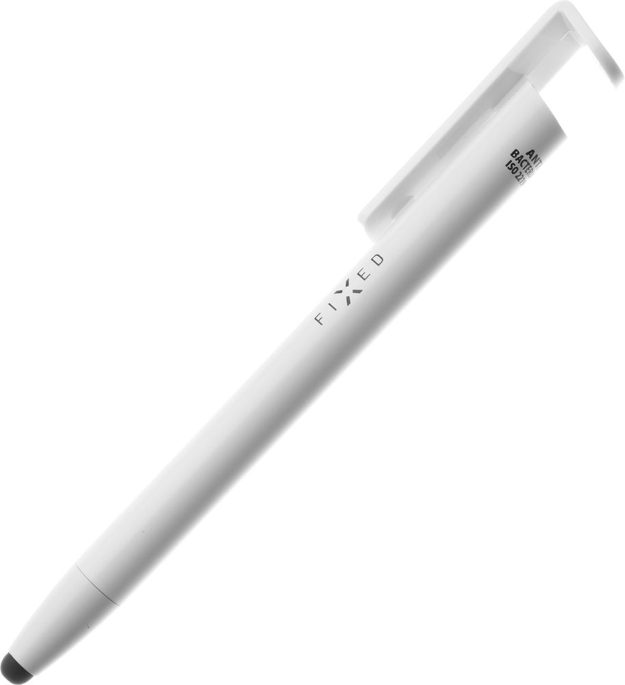 Propiska 3v1 se stylusem a stojánkem FIXED Pen, antibakteriální povrch, bílé