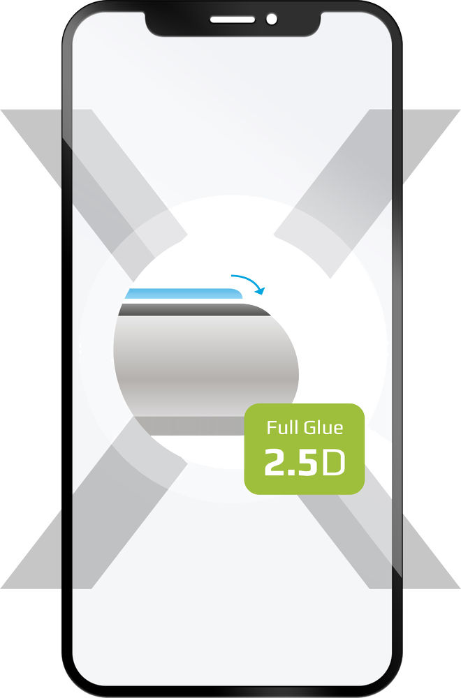 Ochranné tvrzené sklo FIXED Full-Cover pro Vivo Y01, lepení přes celý displej, černé