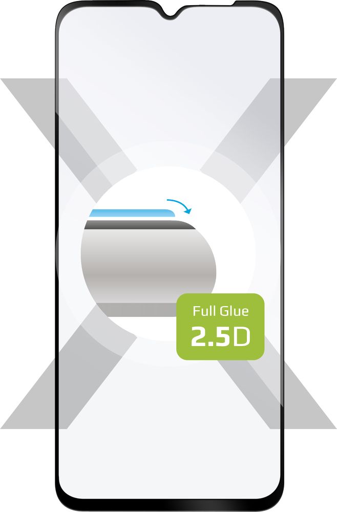 Levně tvrzené sklo pro mobilní telefon Ochranné tvrzené sklo Fixed Full-cover pro Realme C35, lepení přes celý displej, černé