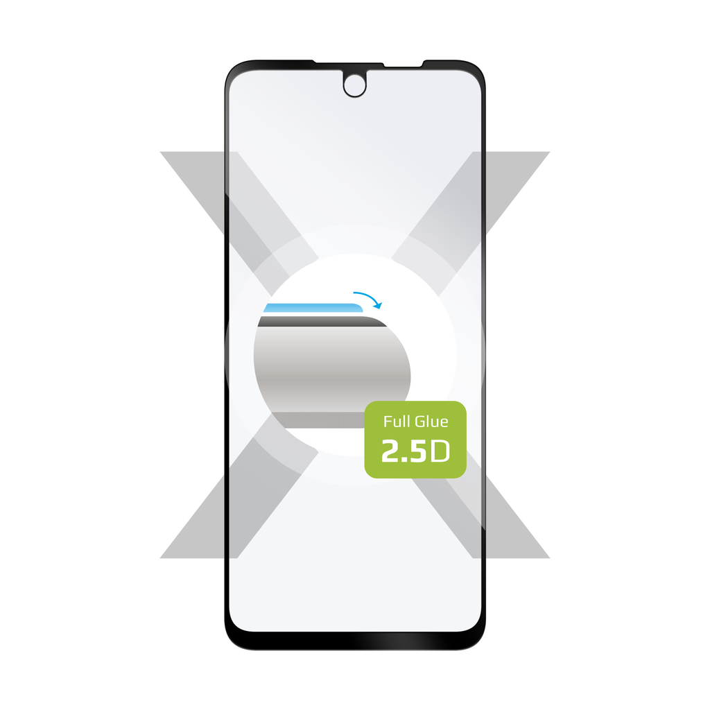 Levně tvrzené sklo pro mobilní telefon Ochranné tvrzené sklo Fixed Full-cover pro Motorola Moto G41, lepení přes celý displej, černé
