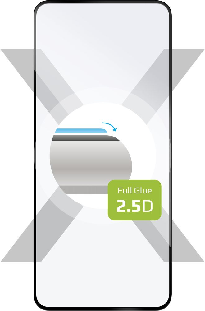 Levně tvrzené sklo pro mobilní telefon Ochranné tvrzené sklo Fixed Full-cover pro Xiaomi Redmi 10 (2022), lepení přes celý displej, černé