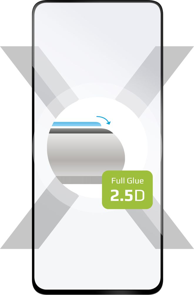 Ochranné tvrzené sklo FIXED Full-Cover pro Honor X8, lepení přes celý displej, černé