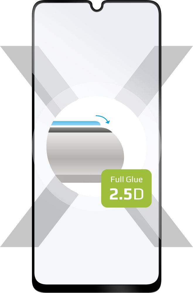 Levně tvrzené sklo pro mobilní telefon Ochranné tvrzené sklo Fixed Full-cover pro Honor X7, lepení přes celý displej, černé
