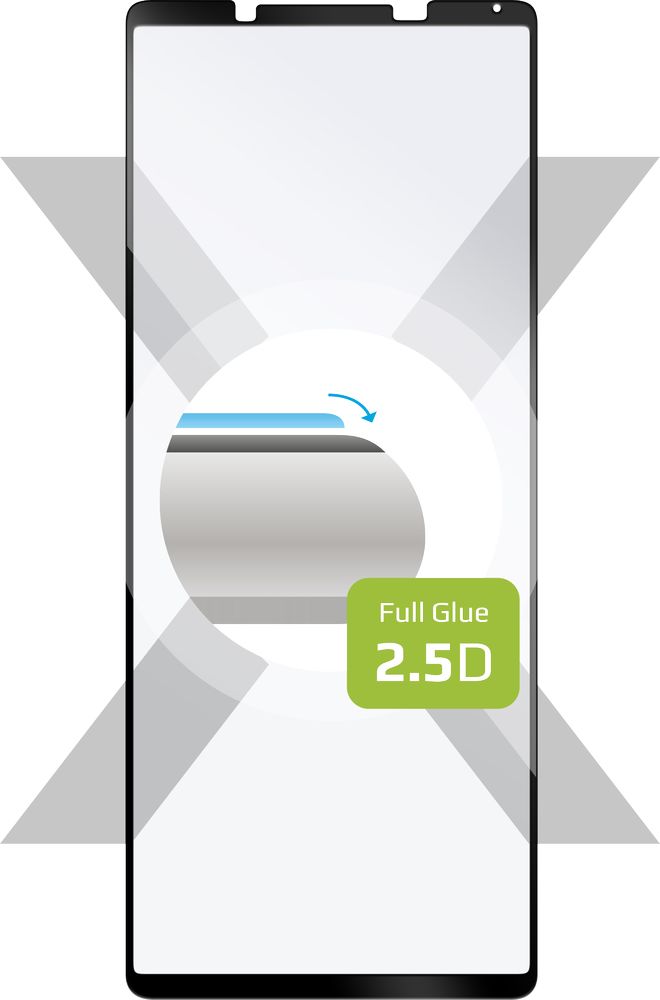 Levně tvrzené sklo pro mobilní telefon Ochranné tvrzené sklo Fixed Full-cover pro Sony Xperia 1 Iv, lepení přes celý displej, černé