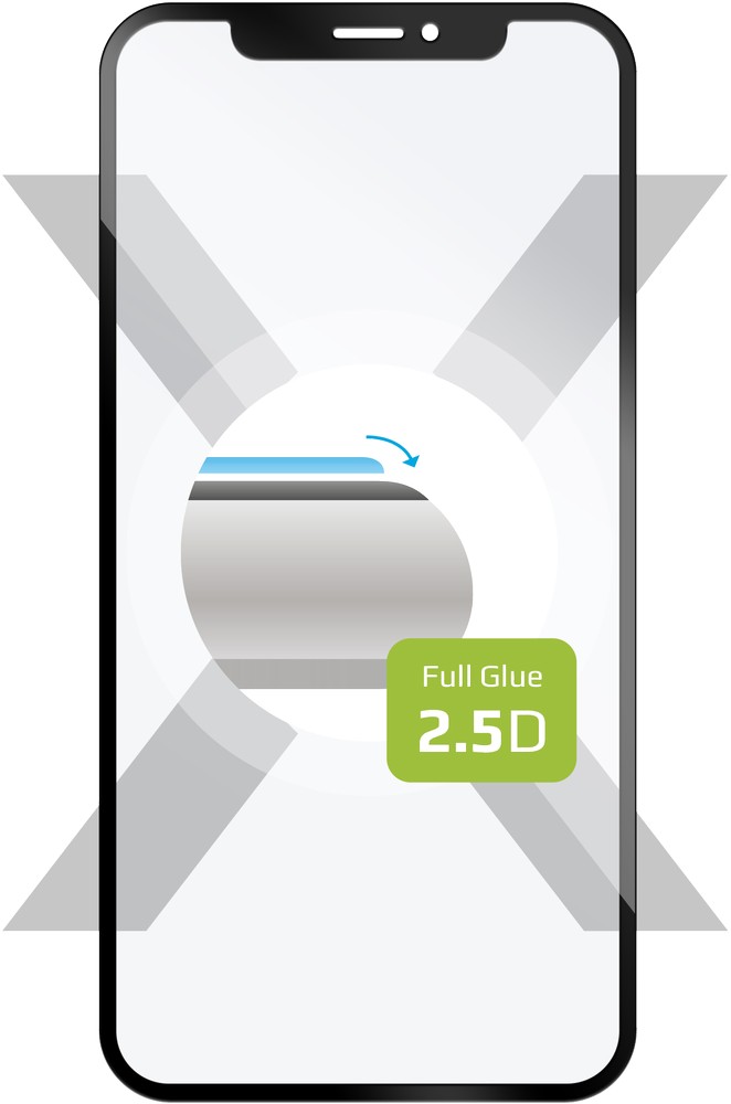 Ochranné tvrzené sklo FIXED Full-Cover pro Honor X8 5G, lepení přes celý displej, černé