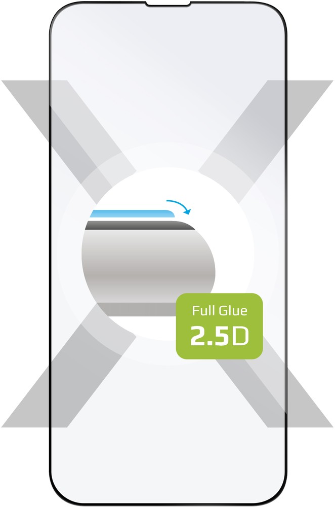 Ochranné tvrzené sklo FIXED Full-Cover pro Apple iPhone 14, lepení přes celý displej, černé