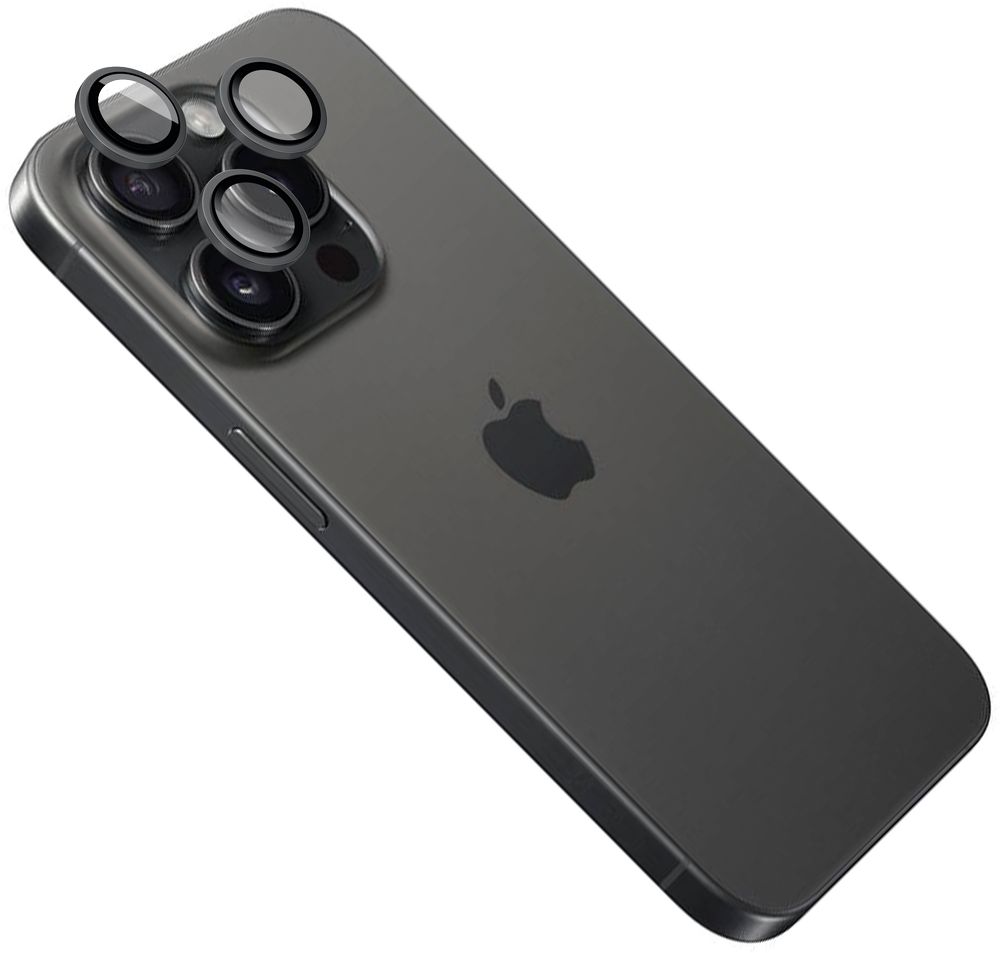 Levně pouzdro na mobil Ochranná skla čoček fotoaparátů Fixed Camera Glass pro Apple iPhone 15 Pro/15 Pro Max, space gray