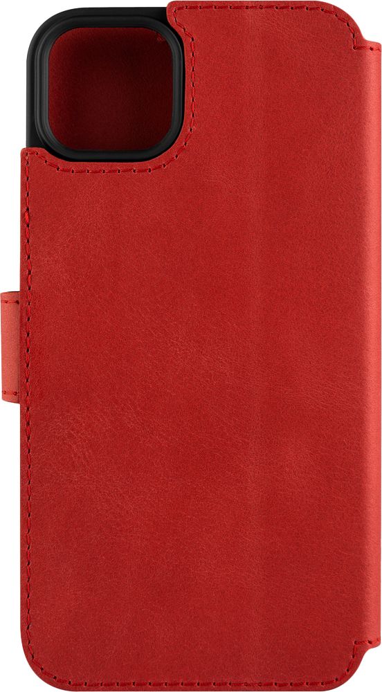 Kožené pouzdro typu kniha FIXED ProFit pro Apple iPhone 15, červené + DOPRAVA ZDARMA