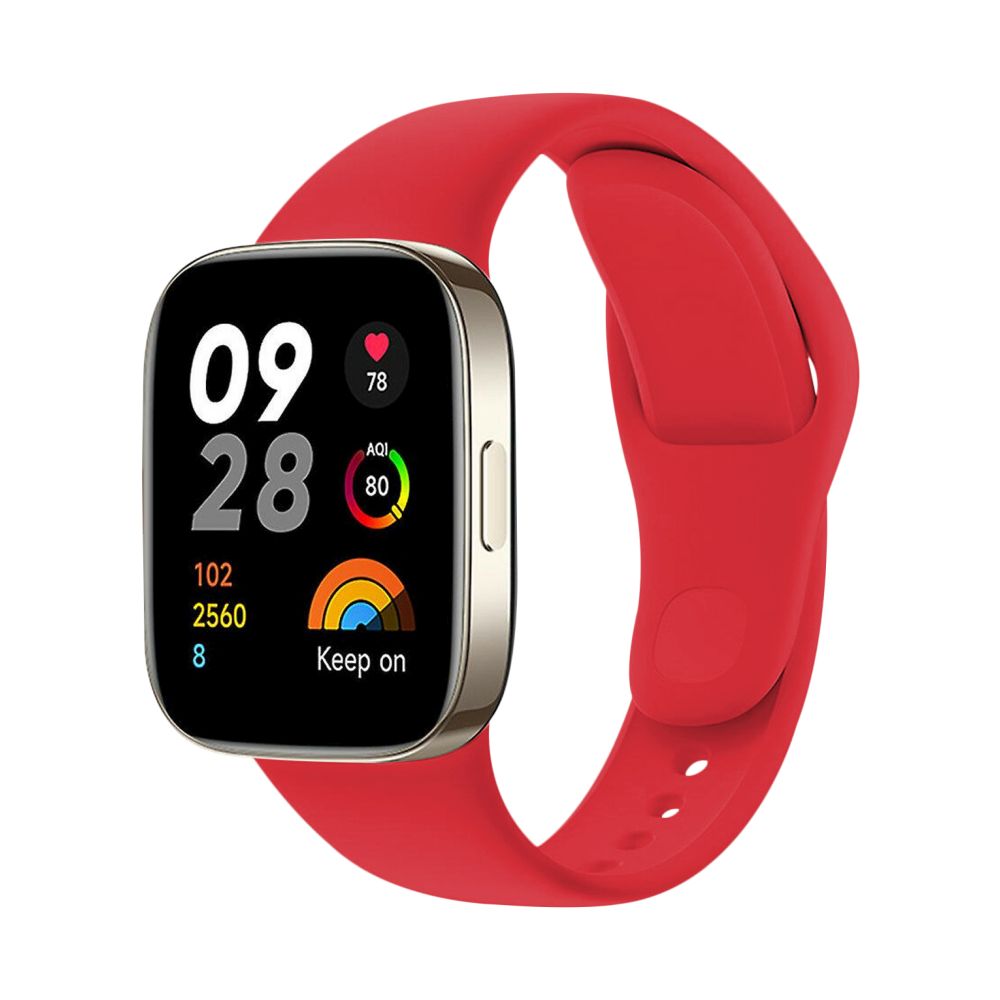Levně Silikonový řemínek Fixed Silicone Strap pro Xiaomi Redmi Watch 3, červený