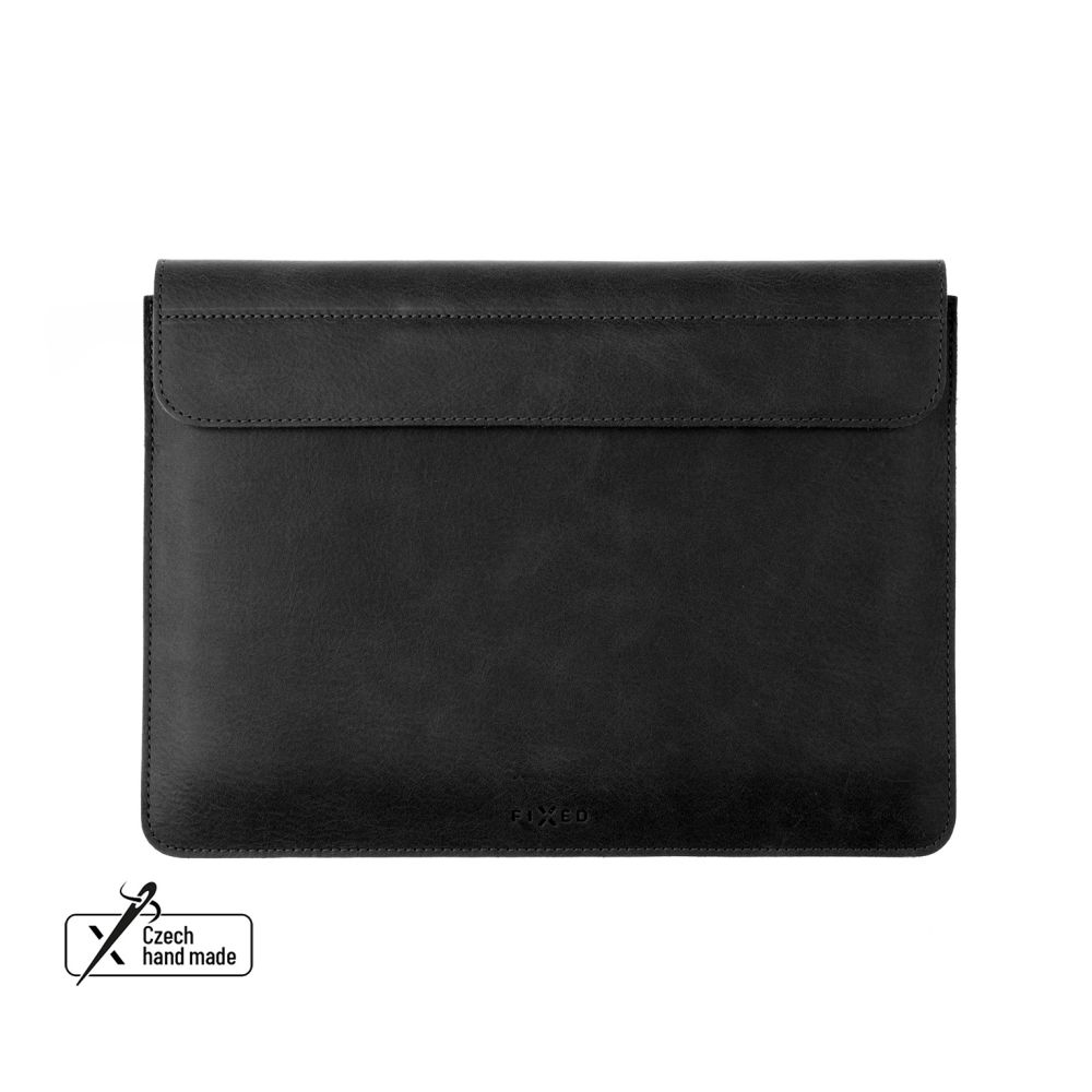 pouzdro na tablet Kožené pouzdro Fixed Oxford pro Apple Macbook Air 15,3" (2023) M2, černé