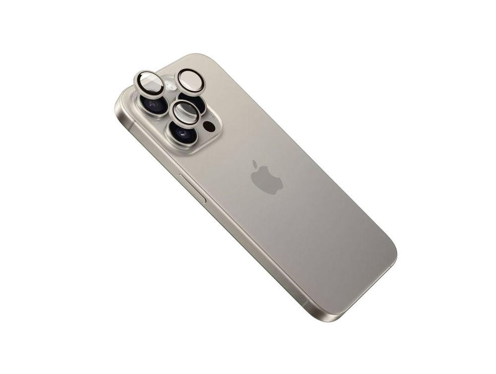 Levně tvrzené sklo pro mobilní telefon Ochranná skla čoček fotoaparátů Fixed Camera Glass pro Apple iPhone 15 Pro/15 Pro Max, zlatá