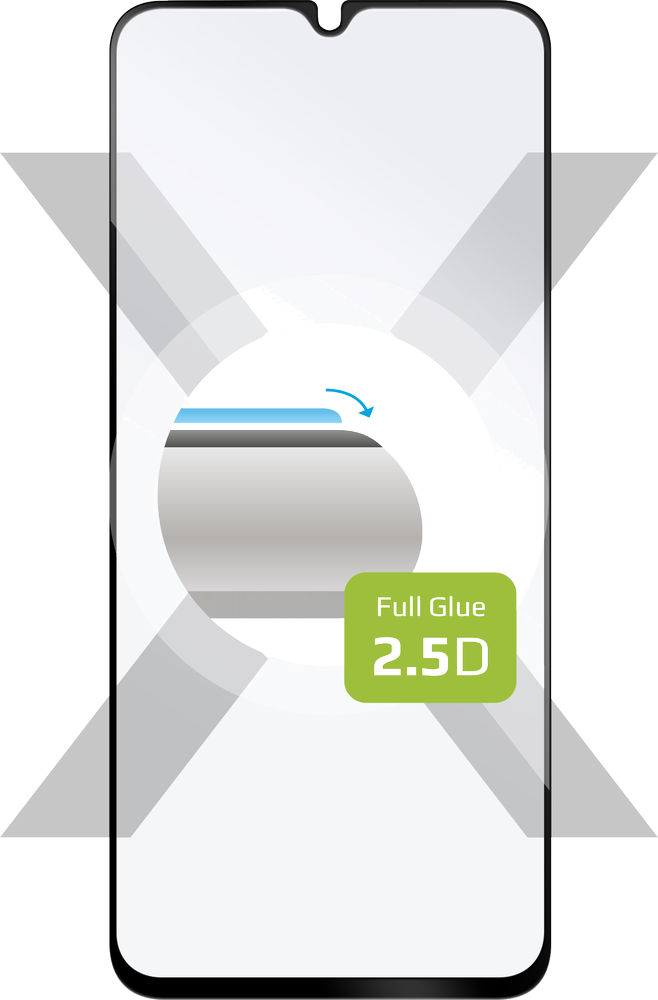 Levně tvrzené sklo pro mobilní telefon Ochranné tvrzené sklo Fixed Full-cover pro Samsung Galaxy A05, lepení přes celý displej, černé