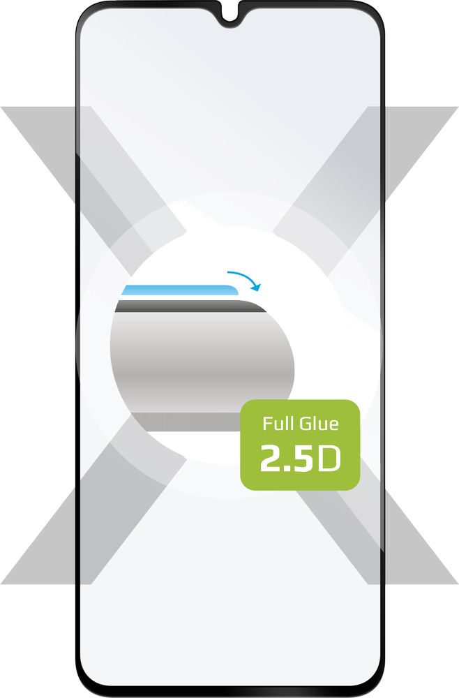 Ochranné tvrzené sklo Fixed Full-Cover pro Samsung Galaxy A05s, lepení přes celý displej, černé
