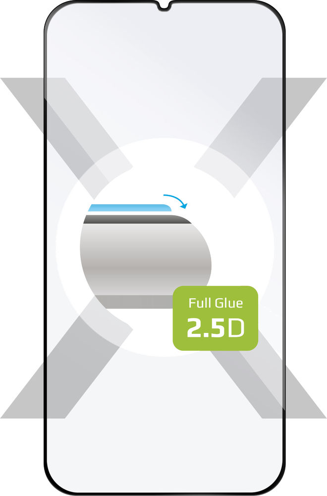 Ochranné tvrzené sklo FIXED Full-Cover pro ZTE Blade A72s, lepení přes celý displej, černé