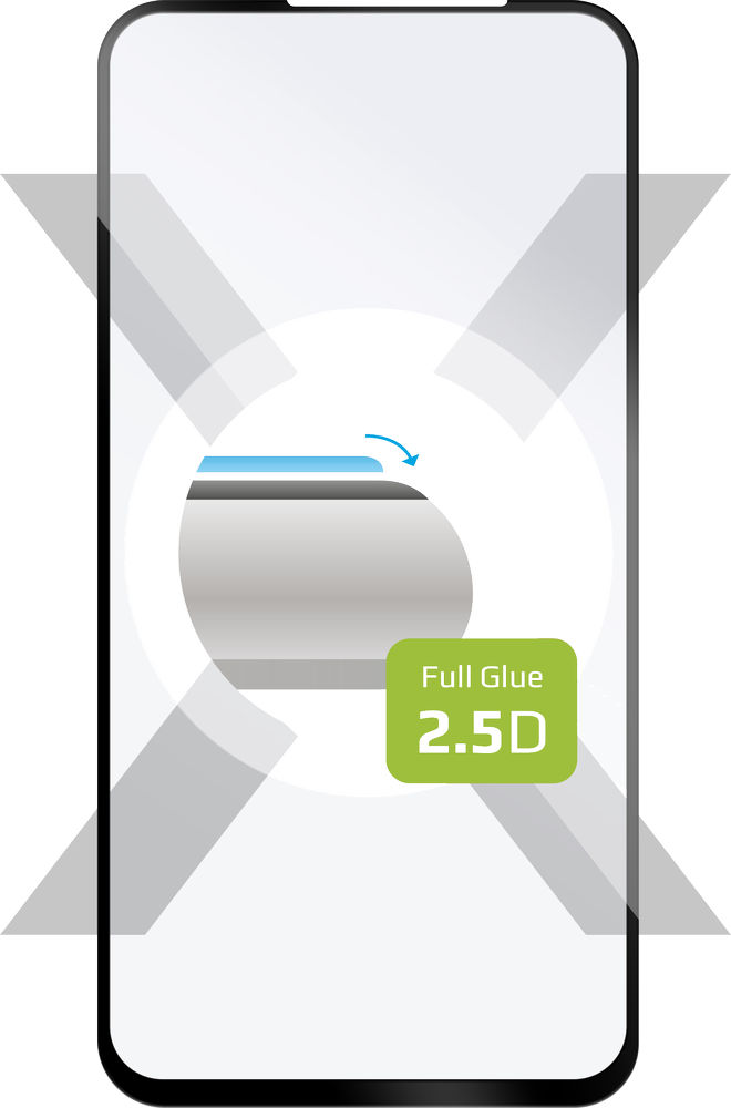 Levně tvrzené sklo pro mobilní telefon Ochranné tvrzené sklo Fixed Full-cover pro Zte Blade A73 5G, lepení přes celý displej, černé