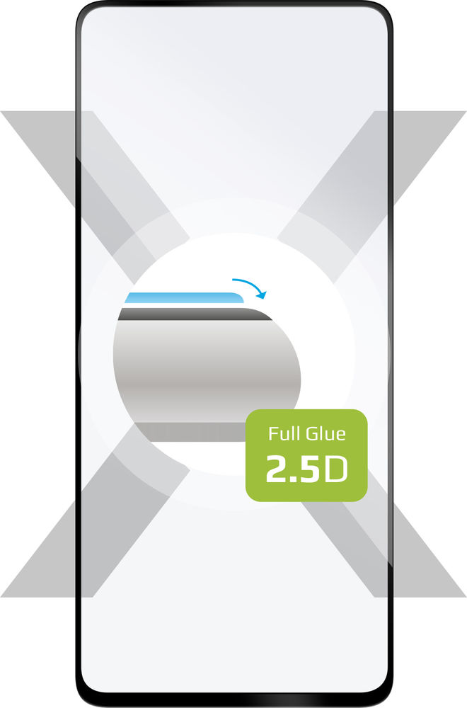 Ochranné tvrzené sklo FIXED Full-Cover pro ZTE Blade A73 4G/V50 Design 4G, lepení přes celý displej, černé
