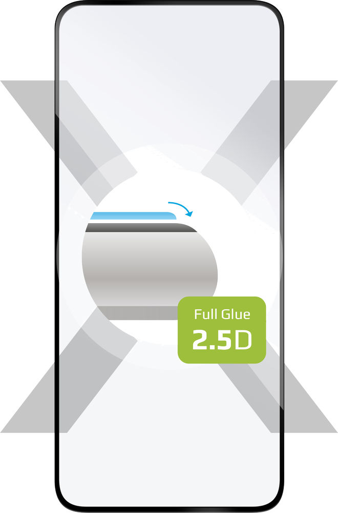 tvrzené sklo pro mobilní telefon Ochranné tvrzené sklo Fixed Full-cover pro Honor X8b, lepení přes celý displej, černé