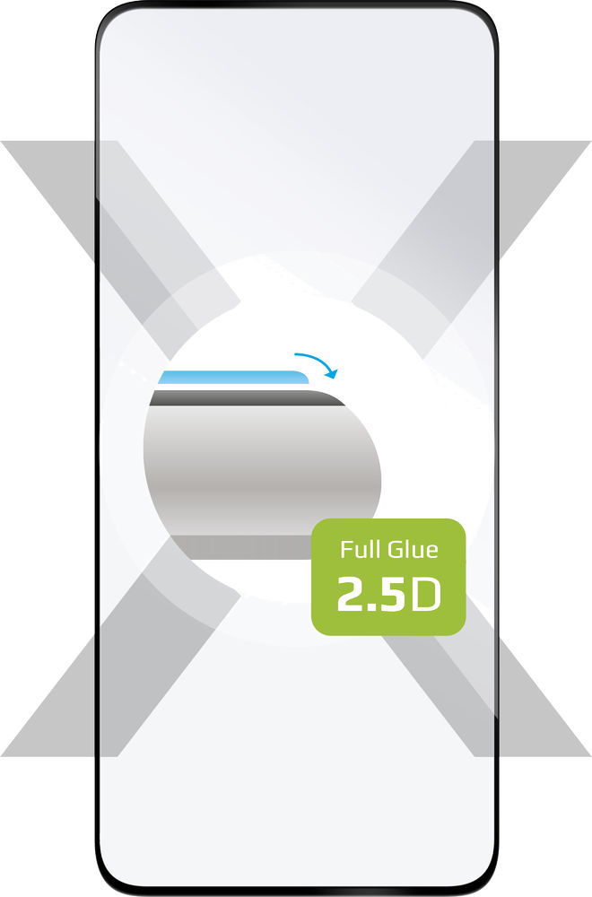 Ochranné tvrzené sklo FIXED Full-Cover pro POCO X6 Neo 5G, lepení přes celý displej, černé