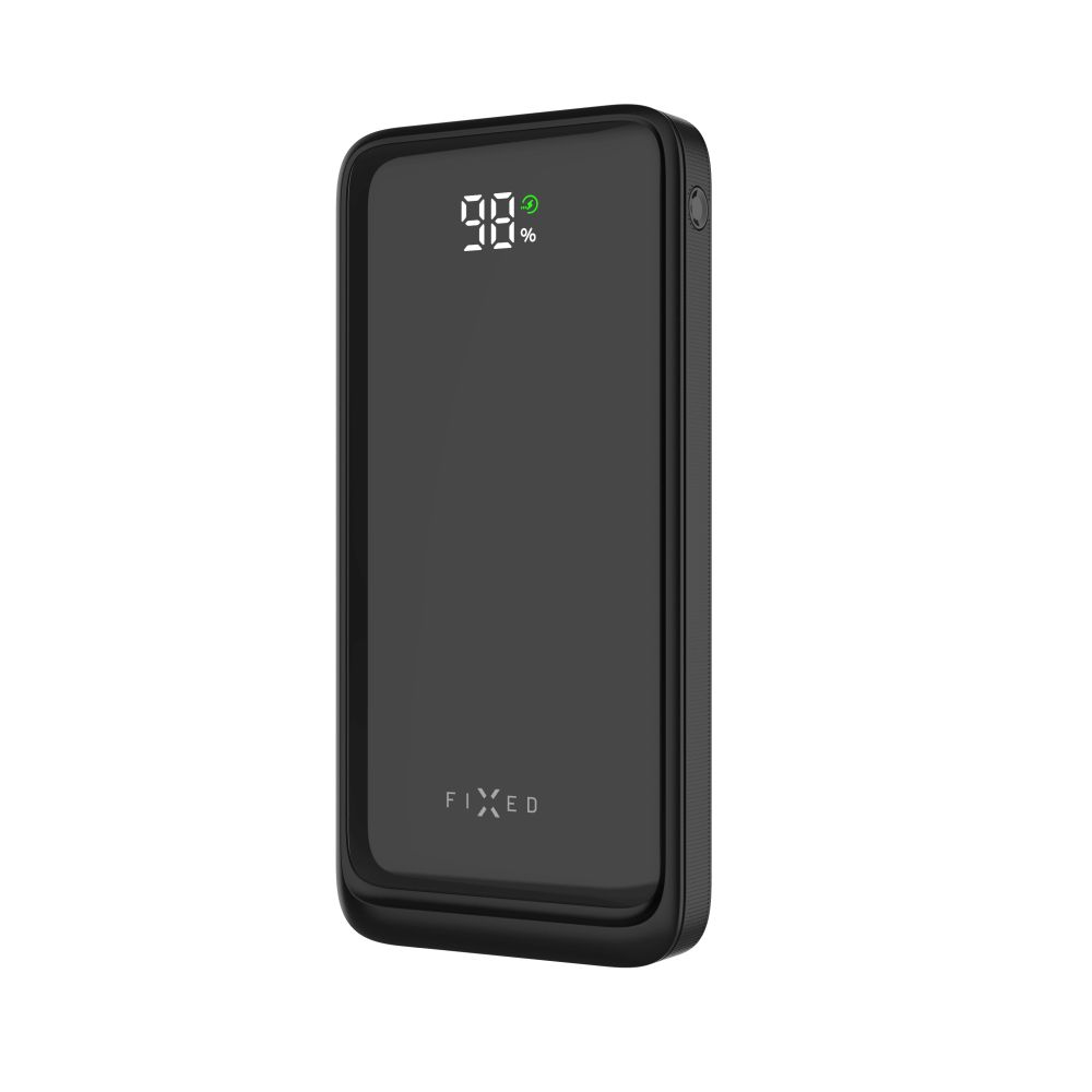 powerbanka Powerbanka Fixed Zen2 10 s Lcd displejem a výstupem Pd 20W, 10 000 mAh, černá