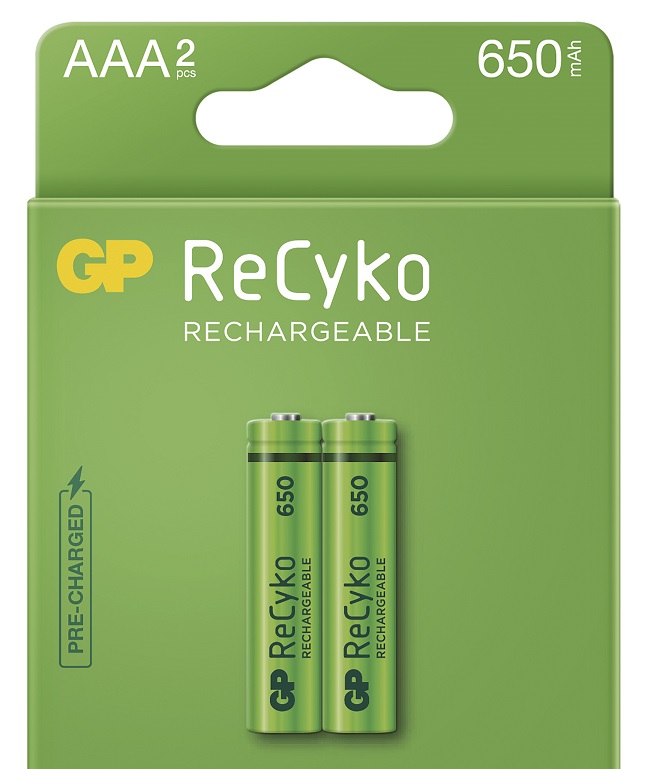 Levně Gp nabíjecí baterie Recyko 650 Aaa (HR03), 2 ks