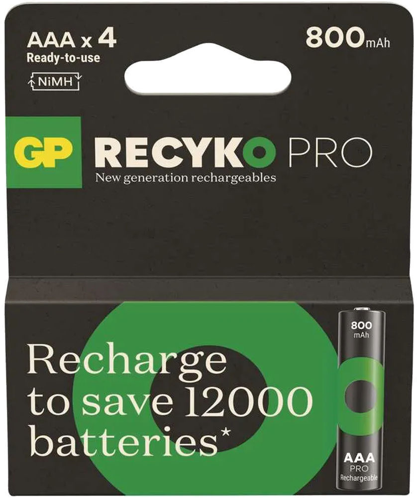 GP nabíjecí baterie ReCyko Pro AAA (HR03) 4PP