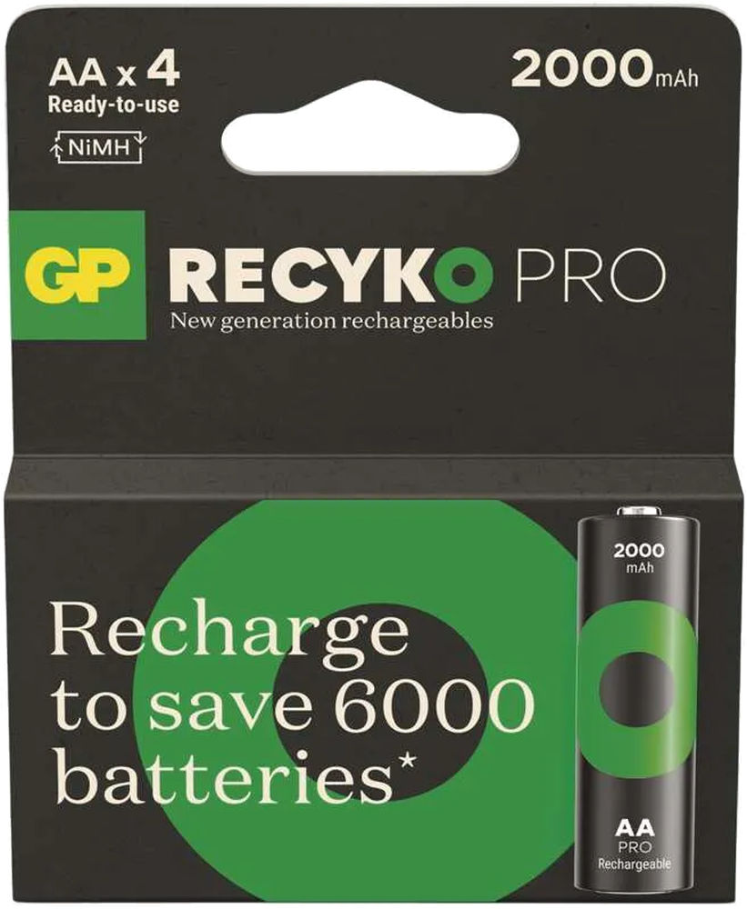 Levně Gp nabíjecí baterie nabíjecí baterie Recyko Pro Aa (HR6) 4Pp