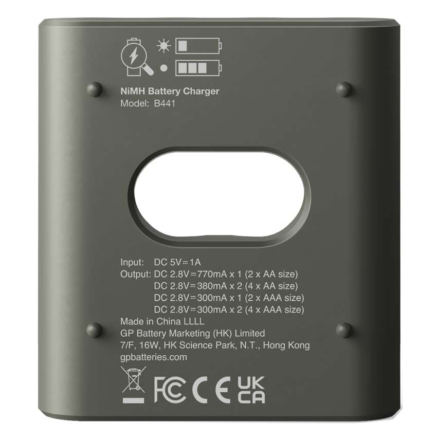 Gp nabíječka baterií B50444 Eco E441; 4× Aa Recyko 2100