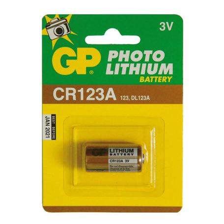 Baterie GP lithiová foto 3V CR123A