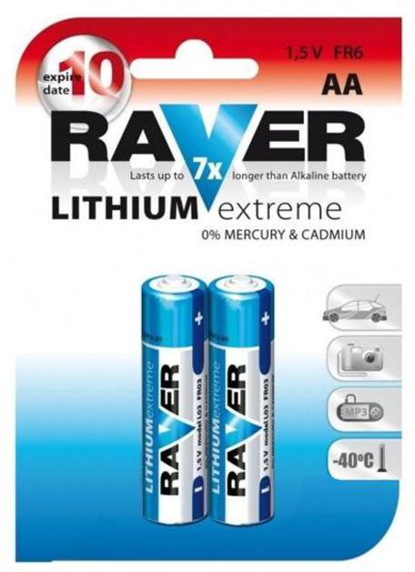 Levně Raver tužková baterie Aa B7821 Lithiova R06