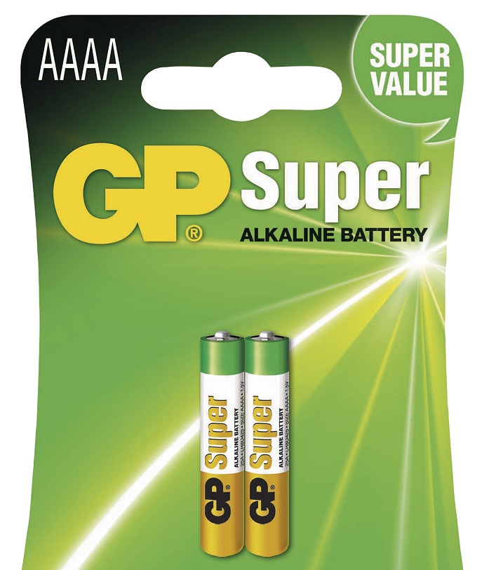 Levně Aaaa baterie Alkalická speciální baterie Gp 25A (AAAA, Lr61) 1,5 V, 2 ks