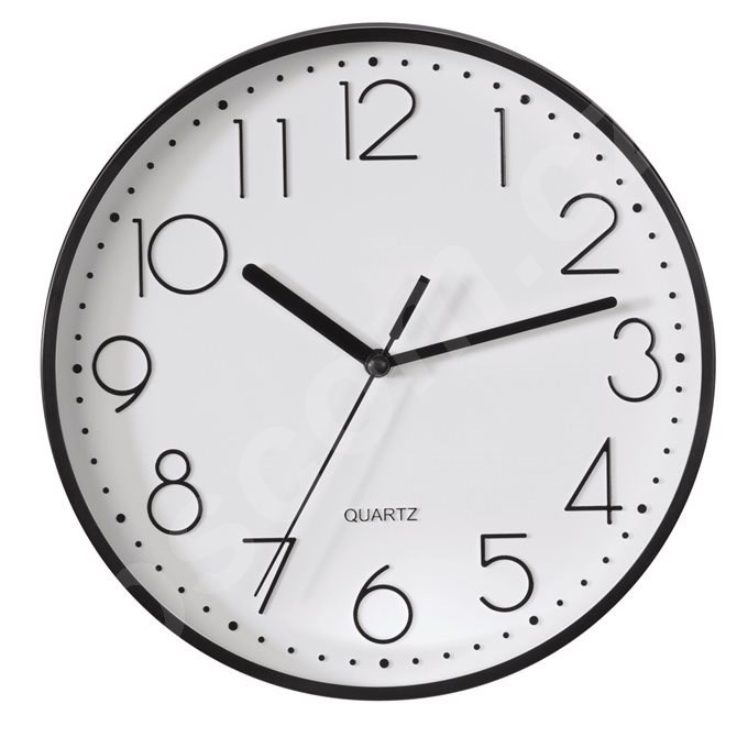 Hama nástěnné hodiny Pg-220/ průměr 22 cm/ tichý chod/ 1x Aa baterie/ černé