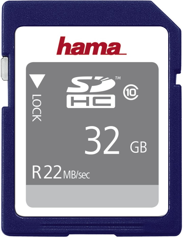 Levně Hama paměťová karta Sdhc 32 Gb 22 Mb/s Class 10