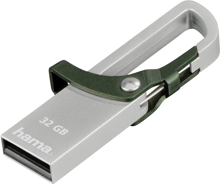Levně Hama Usb flash disk flashPen "Hook-Style" 32 Gb 15 Mb/s, zelená