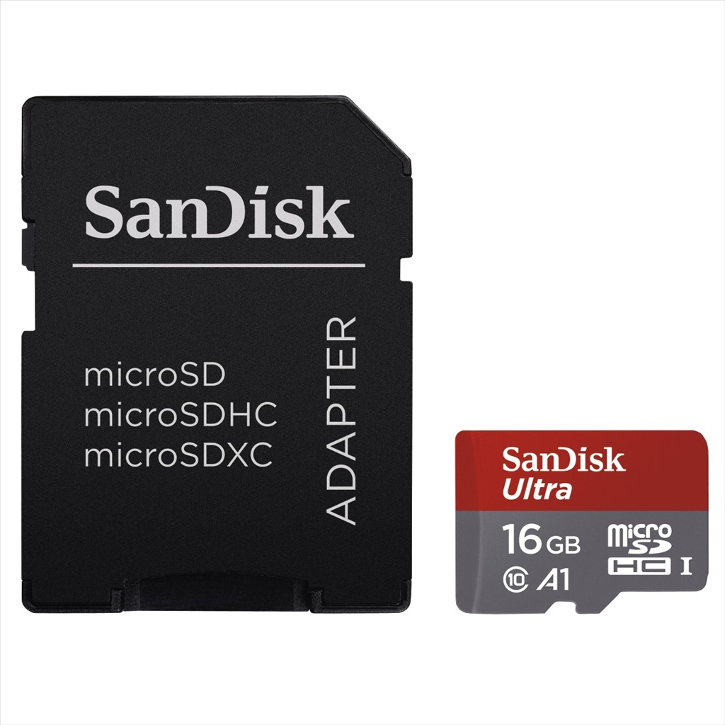 SanDisk Ultra microSD 16GB+SD Adapt.