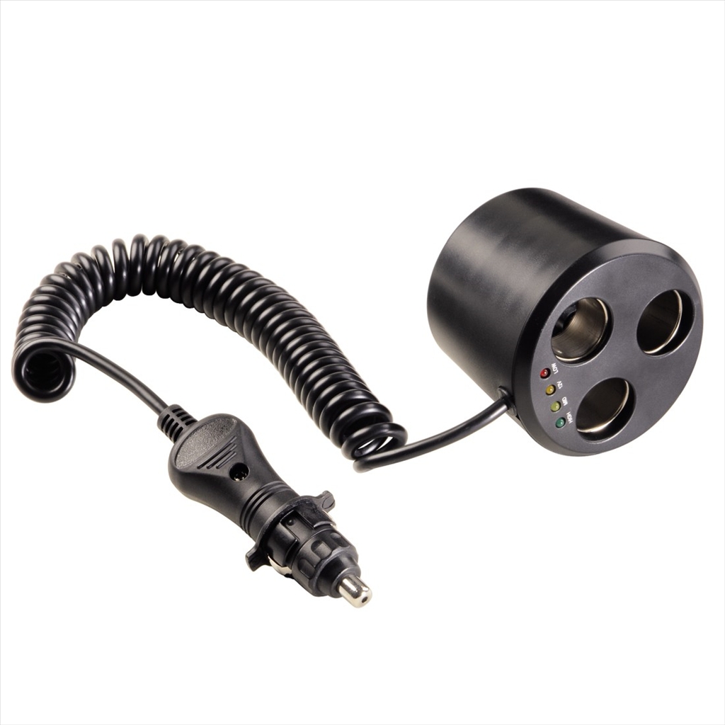 HAMA 86041 Roztrojka zásuvky zapalovač - Hama Hama roztrojka zásuvky cigaretového zapalovače, 12V, 8A, LED