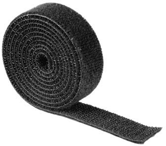 Levně Hama kabel univerzální stahovací páska, suchý zip, 1 m, černá