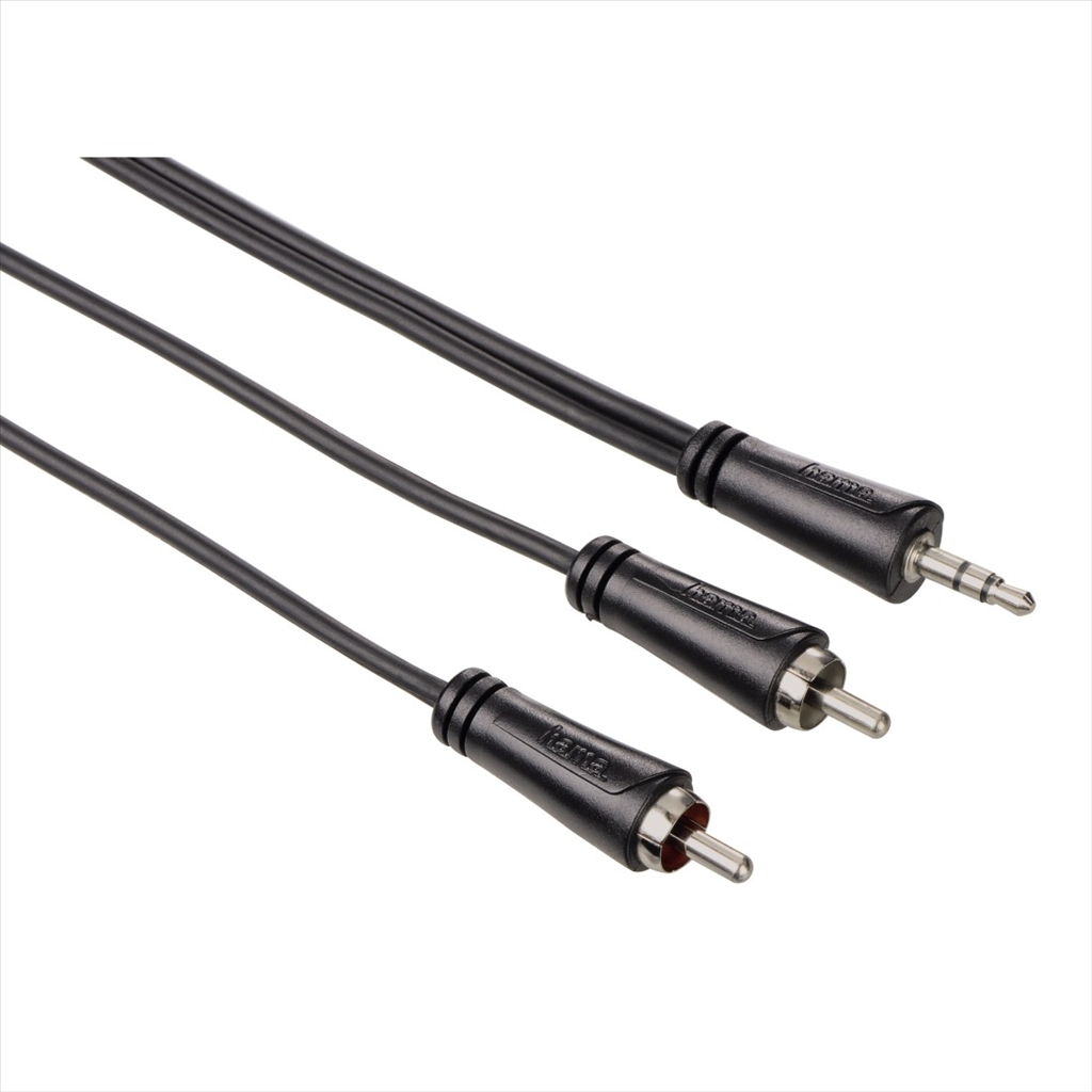 Levně Hama reproduktorový kabel jack vidlice 3,5mm stereo - 2 cinch vidlice, 1,5 m, sáček