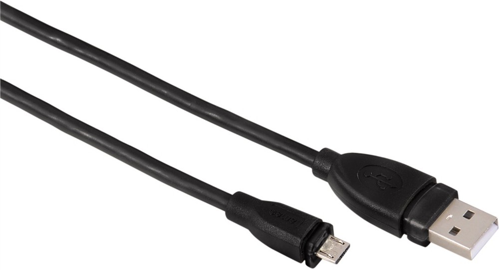 Levně Hama kabel micro Usb 2.0 kabel, typ A - micro B, 0,25m, černý