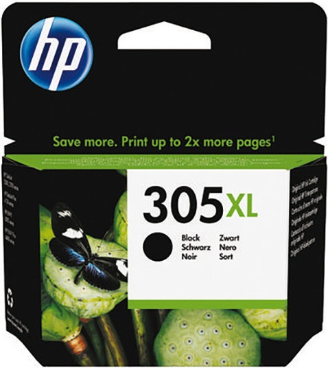 HP 305XL Black, 3YM62AE - HP 305XL originální inkoustová kazeta černá 3YM62AE