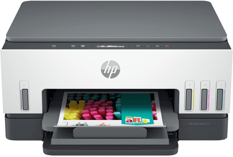 Levně Hp Smart inkoustová multifunkční tiskárna Tank 670 Wireless Aio
