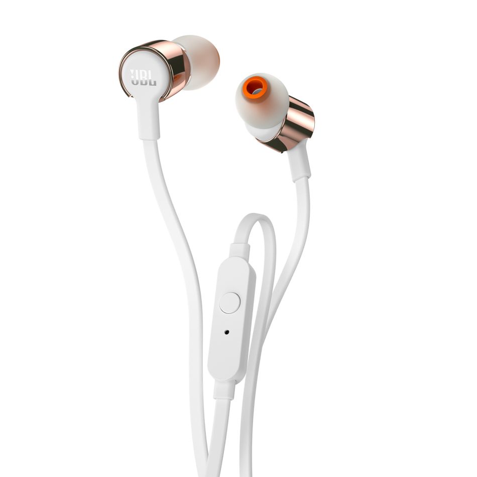 Levně Jbl sluchátka T210 sluchátka s mikrofonem,růžovo - zlatá