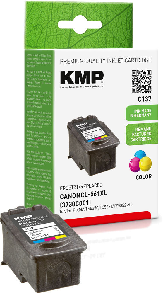 Kmp inkoust C137 (Canon Cl 561Xl)